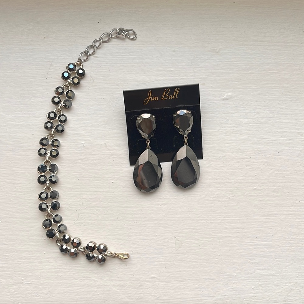 Jim Ball Earrings and Bracelet Set